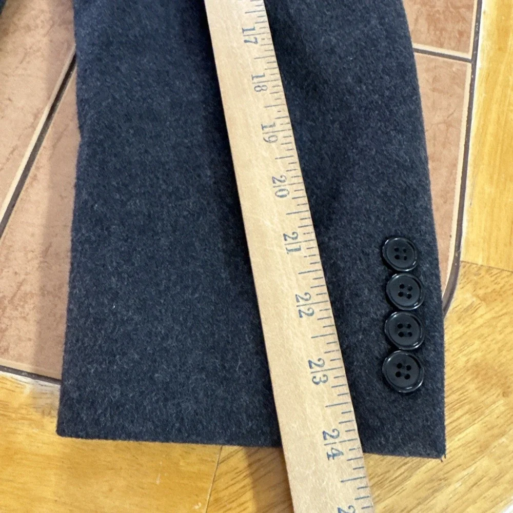 Vintage Christian Aujard Paris-New York Gray Blazer Cashmere Blend Sz 40R Jacket